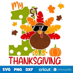 My 1St Thanksgiving Svg Boy Turkey First Thanksgiving Svg Design
