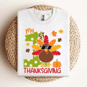 My 1St Thanksgiving Svg Boy Turkey First Thanksgiving Svg Design Design