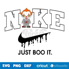 Nike Just Boo It X Baby Pennywise Svg Horror Character Svg Digital Download Design