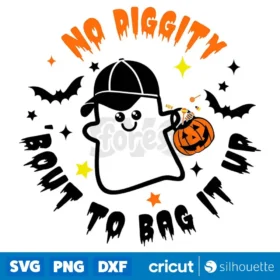 No Diggity Bout To Bag It Up Svg Boy Ghost Halloween T Shirt Color Design Svg Png Digital Download Svg