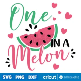 One In A Melon Svg Summer Watermelon T Shirt Design