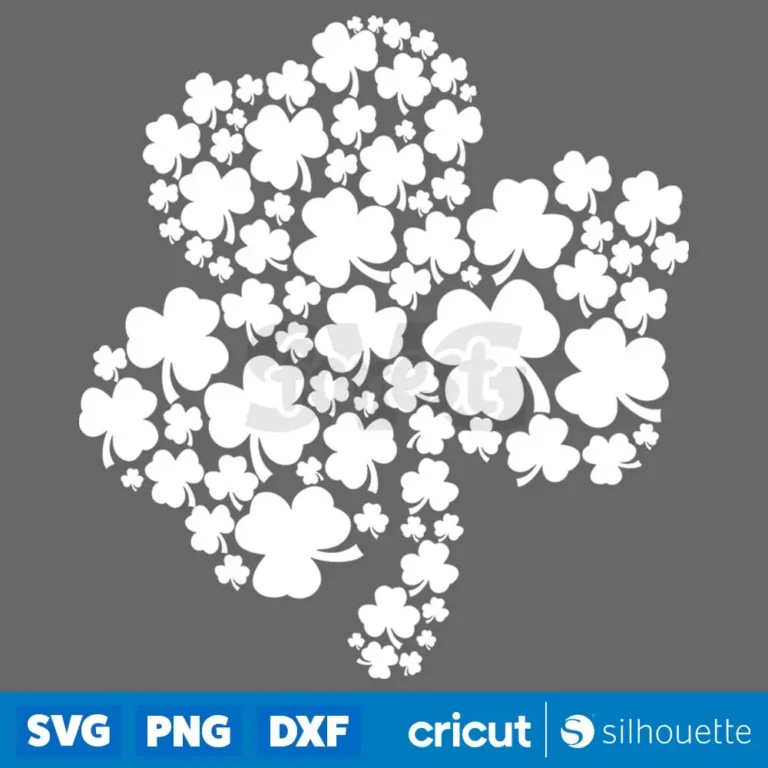 Patterned Shamrock Svg St Patricks Svg Shamrock Svg