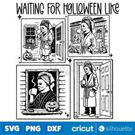 Retro Waiting For Halloween Like Michael Myers Svg