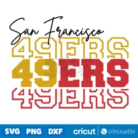 San Francisco 49Ers Svg Nfl Football Team T Shirt Design Svg Cut Files Cricut Digital Download Svg