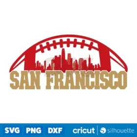 San Francisco Football Skyline Svg Digital Download