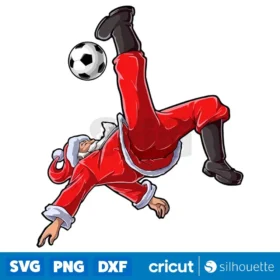 Santa Soccer Funny Footballer Svg