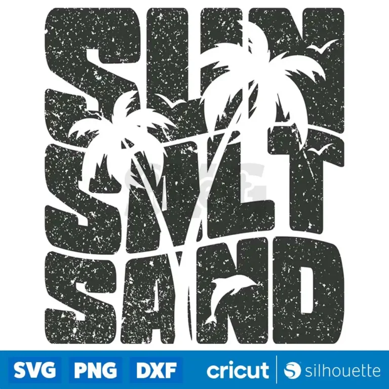 Sea Salt Sand Svg Summer Beach Trip Palms Island T Shirt Color Design Png Digital Download Design