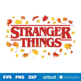 Stranger Things Halloween Fall Leaves Strange Logo Svg Digital Download Svg