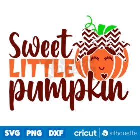 Sweet Little Pumpkin Svg Halloween Pumpkin Girl With Bow Svg Cut File