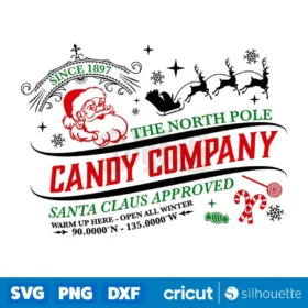 The North Pole Candy Company Svg Christmas Candy Vintage Decor Svg Instant Download