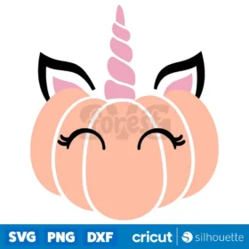 Unicorn X Pumpkin Svg Unicorn Cute Svg Halloween Svg Digital Download Design