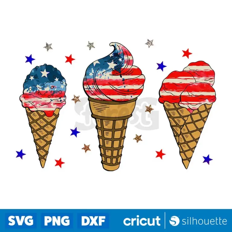 Usa Ice Cream Png American Png 4Th Of July Png Digital Download Design