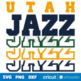 Utah Jazz Svg Nba Basketball Team T Shirt Svg Design Cut Files Cricut