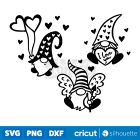 Valentines Day Svg Three Gnomes Svg Gnomes Svg