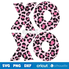 Xoxo Leopard Print Svg Valentines Day T Shirt Design Svg Cut Files Cricut Silhouette