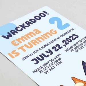 Bluey Birthday Invitation, Bluey Party Digital Invitation, Boy Party Printable Invite