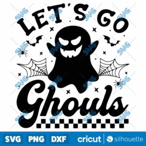 Funny Ghost Halloween Lets Go Ghouls SVG