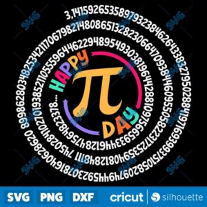 Happy Pi Day SVG, Spiral Pi Number SVG