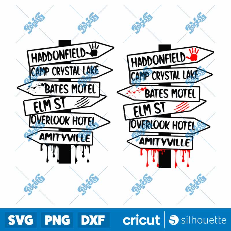 Horror Streets SVG Halloween SVG Blood Hand Horror SVG Instant Download