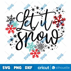 Let It Snow Christmas Color SVG