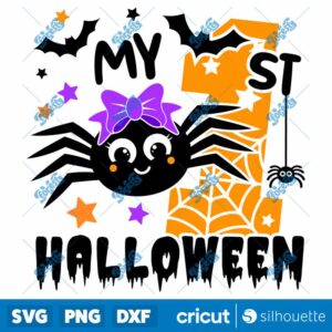 My 1st Halloween Spider Girl SVG, Funny Spider Girl SVG