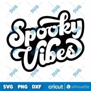 Retro Spooky Vibes SVG, Halloween Vintage Style SVG design