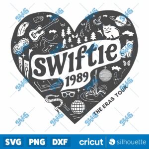 Retro Swiftie 1989 Heart the Eras Tour SVG