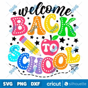 Retro Welcome Back To School Student Back SVG