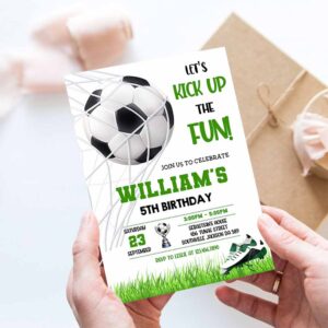 Soccer Birthday Invitation Template, Soccer Birthday Invitation, Soccer Invitation