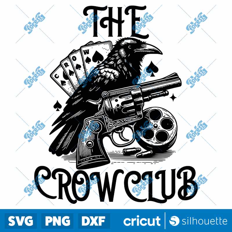 The Crow Club SVG Six Of Crows SVG Vintage Retro Bookish SVG Book Reader Book Lover Fantasy SVG Vintage SVG