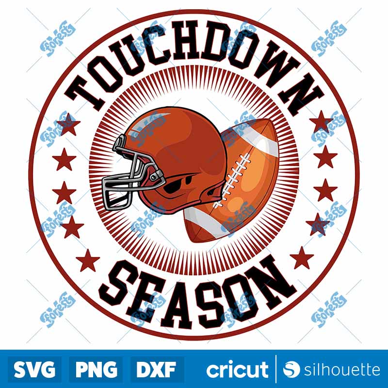 Touchdown Season PNG Football Shirt Design Football Mom Instant Download