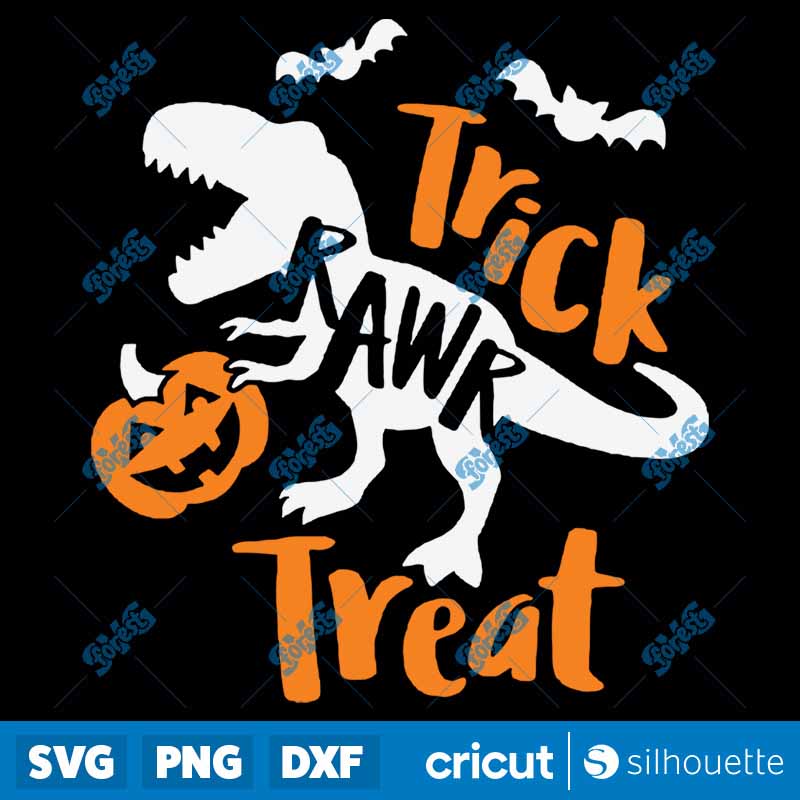 Trick Rawr Treat SVG Digital Download Design