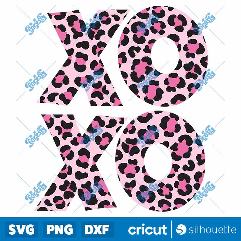 Xoxo Leopard Print SVG Valentines Day T Shirt Design SVG Cut Files Cricut Silhouette